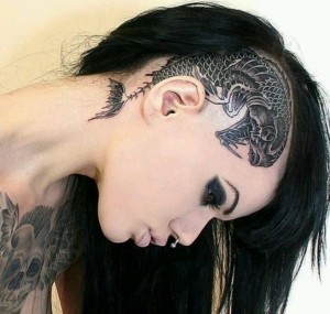 crazy tattoos on head