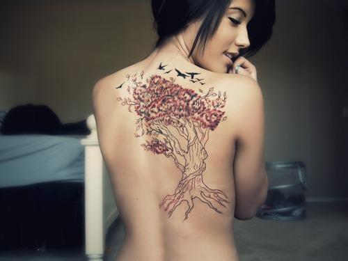 Back tattoo for girls and women 2015