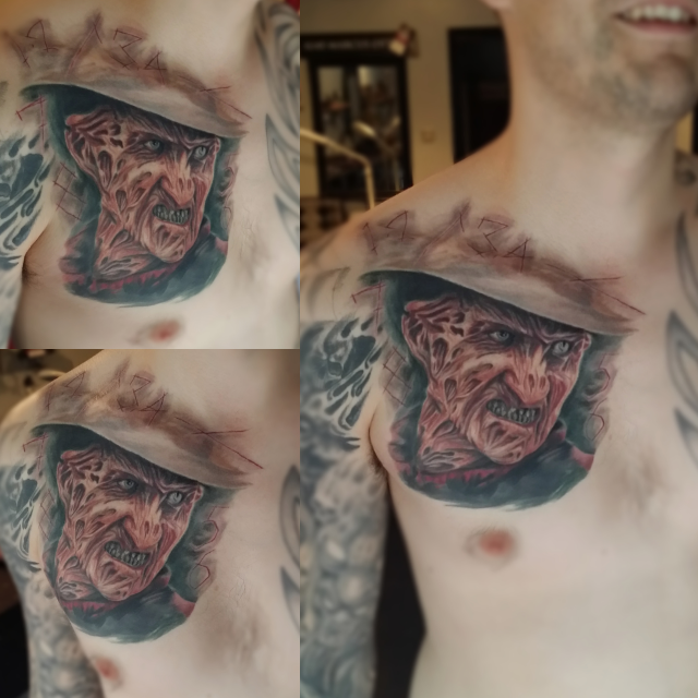 Front horror amazing tattoo