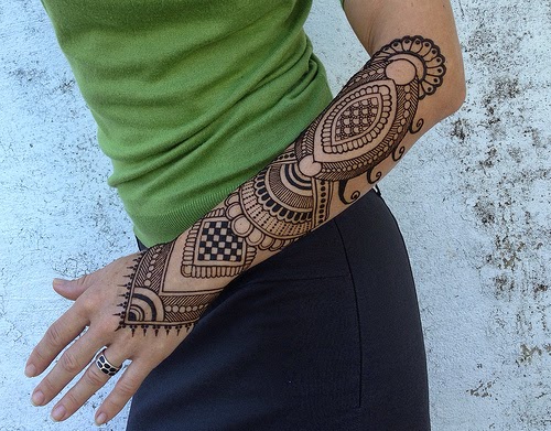 Heena Full Hand tattoo design mehndi 2015
