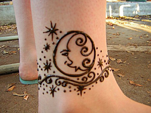 Henna leg Tattoo