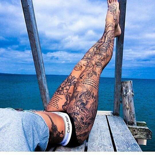 Leg Tattoo for girls and women 2015