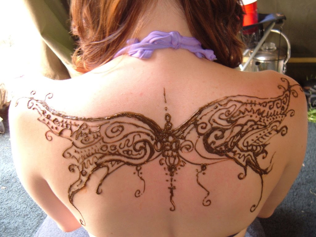 Mehndi Tattoo on Back