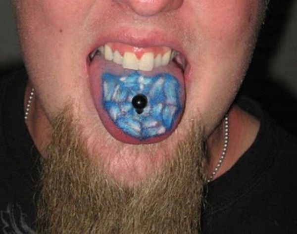 Blue tongue tattoo designs for men