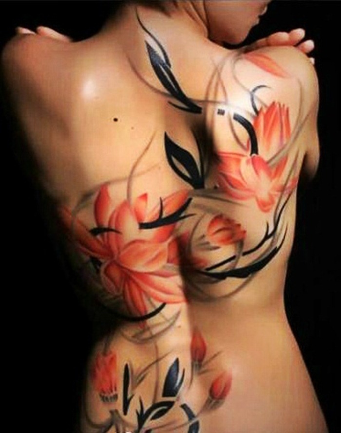 Lotus flower tattoo for girl and women