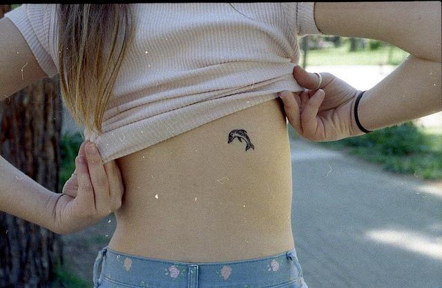 Dolphin back Tattoo Design 2015