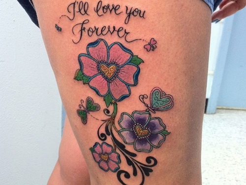 Forever Thigh Tattoo 2015