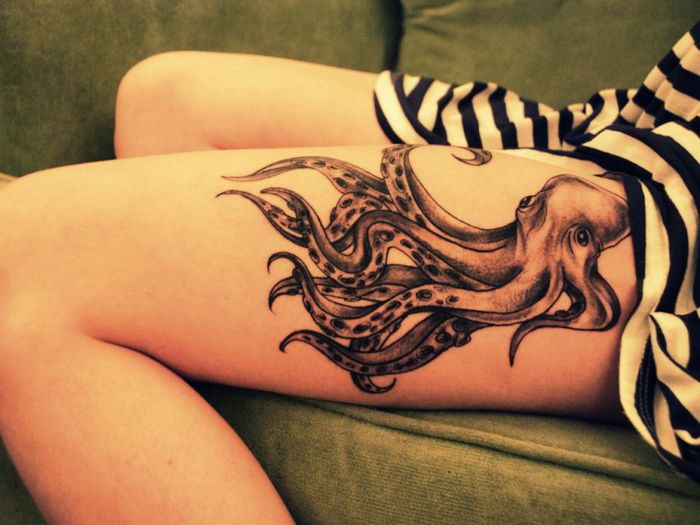 Great Tattoo Ideas On Thigh Girls 2015