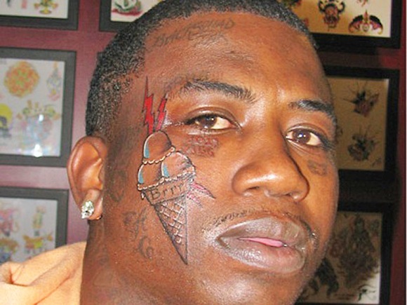 Gucci Men face tattooGucci Men face tattoo