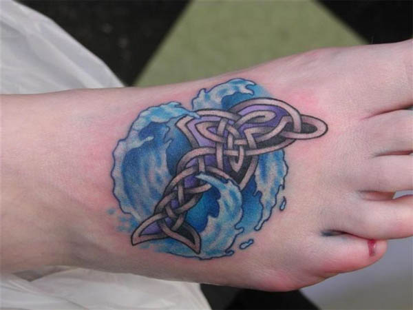 Men dolphin tattoos with 3d love picture meaning