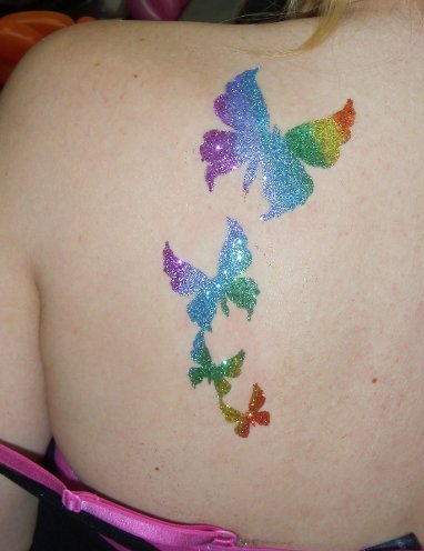 Permanent Butterfly Glitter Tattoo
