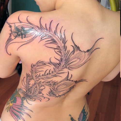 Permanent Flower Henna Tattoo