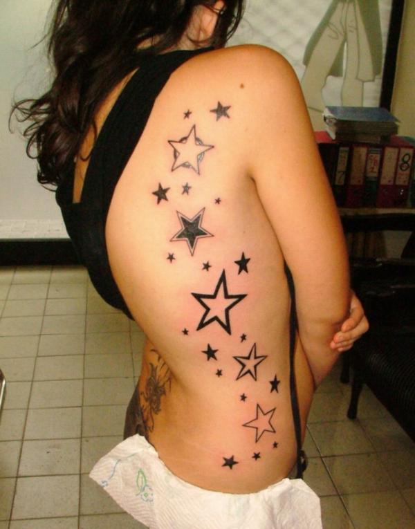 Star tattoo on back inspiratin