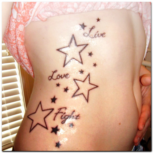 Star tribal tattoo for girl