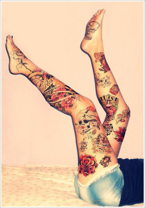 Thigh tattoo ideas for girls 2015