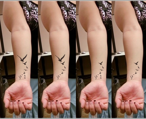 Wrist dove tattoo bird freedom