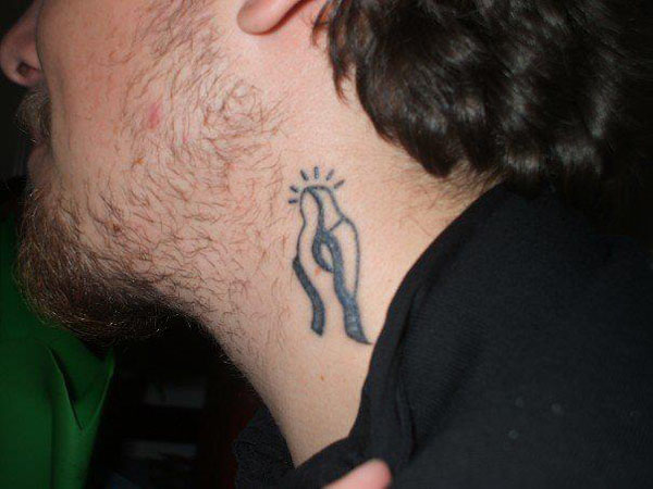 Beautiful And Attractive Neck Tattoo