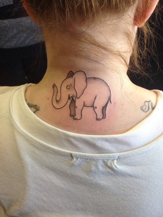 Cute-Elephant-Neck-Tattoo-for-Girls