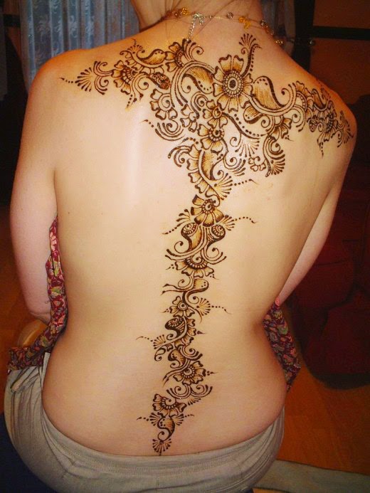 henna Mehandi designs for full back side